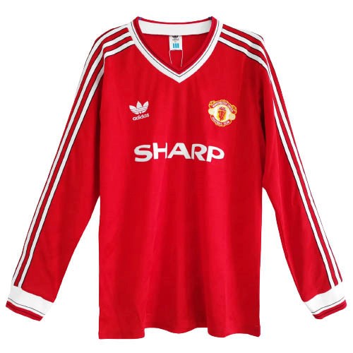 Authentic Camiseta Manchester United 1ª ML Retro 1986 Rojo